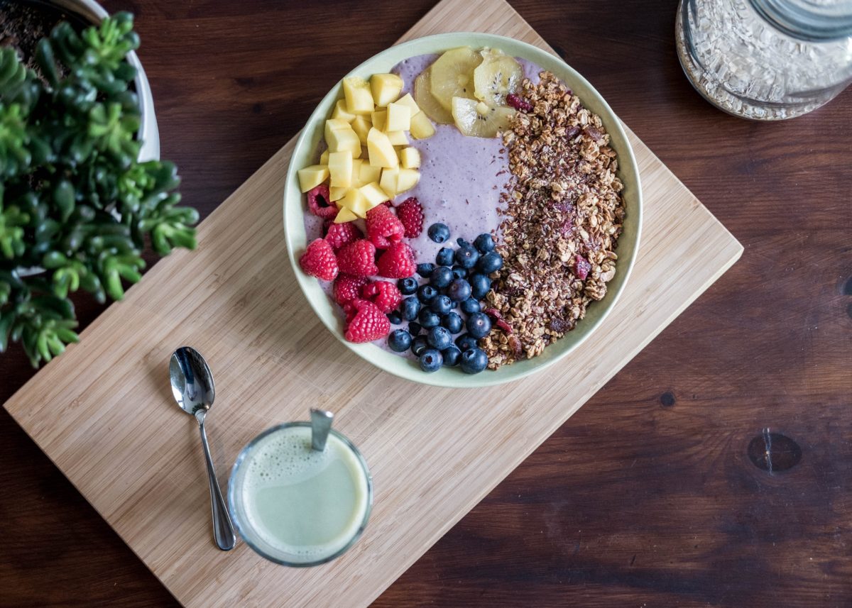 Acai Yogurt Bowl with fruit and granola
